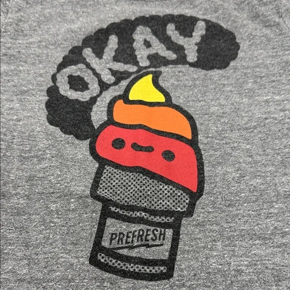 PREFRESH Kid’s Gray Long Sleeve Sweatshirt with Ice Cream Graphic size 7/8 - Picture 2 of 5